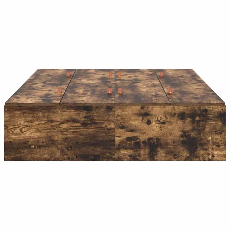 Cadre de lit avec rangement Chêne fumé 120 x 190 cm - 6