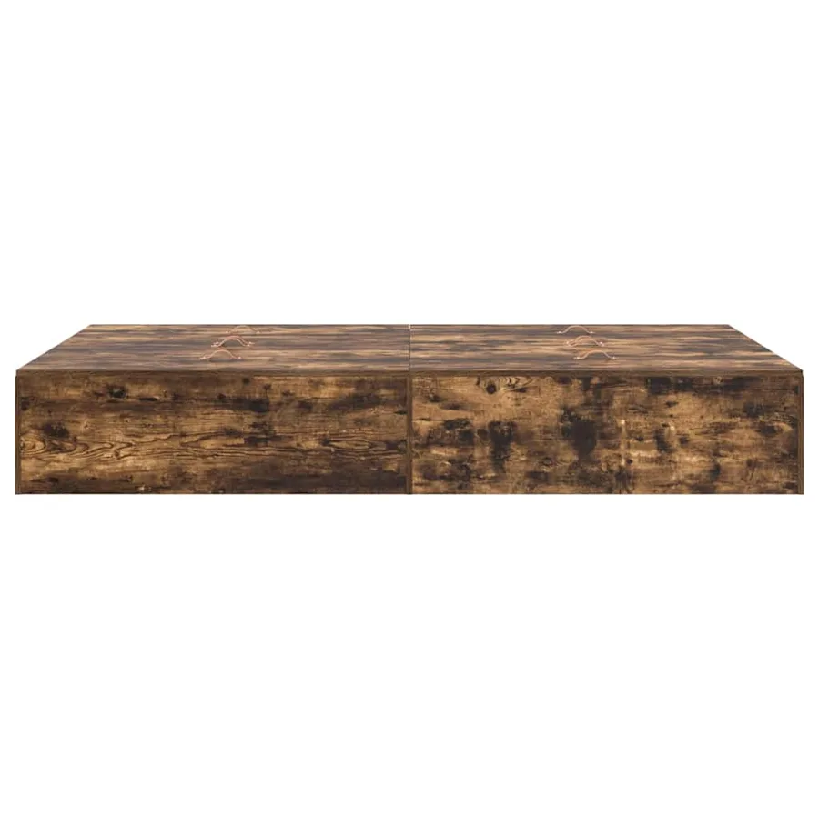Cadre de lit avec rangement Chêne fumé 120 x 190 cm - 7