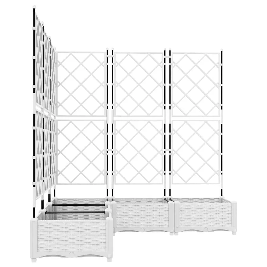 Cache-pot de jardin 5 pc Blanc 120 x 120 x 125,5 cm PP - 5