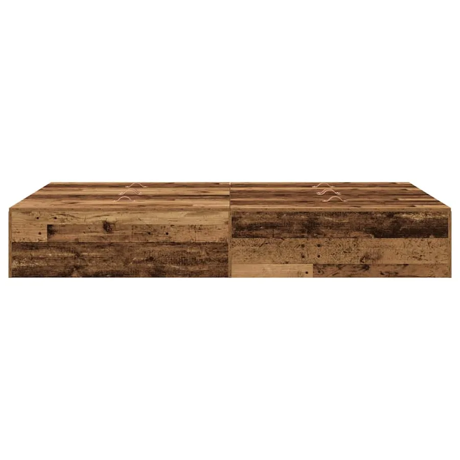 Cadre de lit avec rangement Bois Ancien 120 x 190 cm - 7