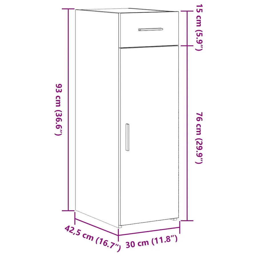 Buffet avec tiroir Bois ancien 30 x 42,5 x 93 cm - 13