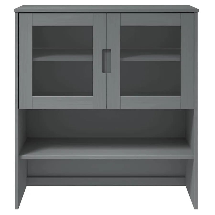 Dessus de buffet MOLDE Gris 90x35x100 cm Bois massif de pin - 4