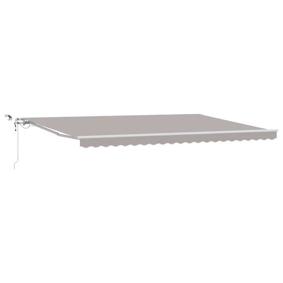 Auvent rétractable Gris clair 500 × 350 cm Polyester - 2