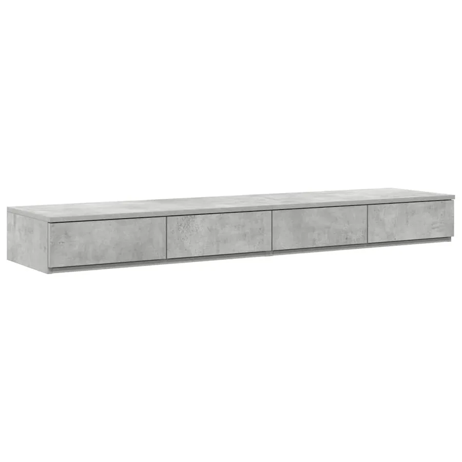 Tiroirs de lit avec tiroir Gris béton 135 x 36,5 x 16,5 cm - 2
