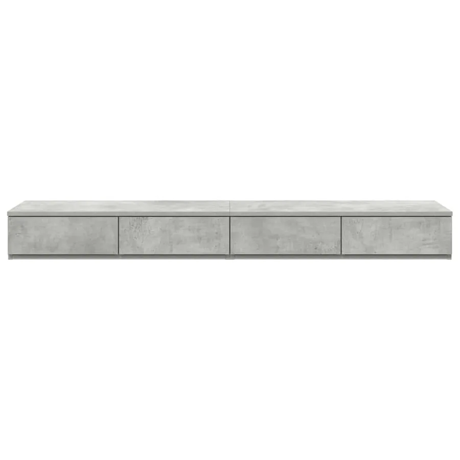 Tiroirs de lit avec tiroir Gris béton 135 x 36,5 x 16,5 cm - 6