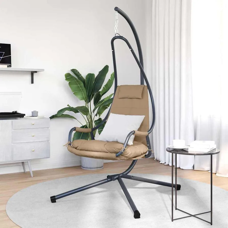 Chaise suspendue Taupe 94 x 107 x 196,5 cm Acier - 3