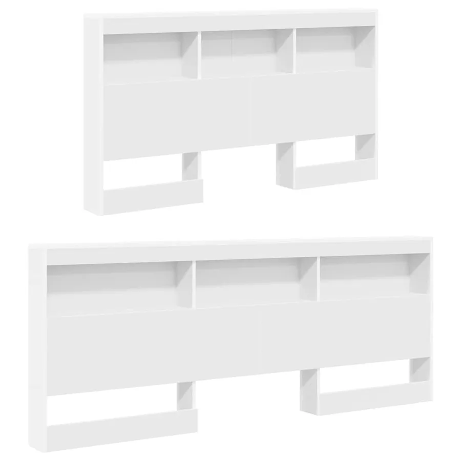 Tête de lit de rangement Blanc 140 cm Bois d'ingénierie - 5