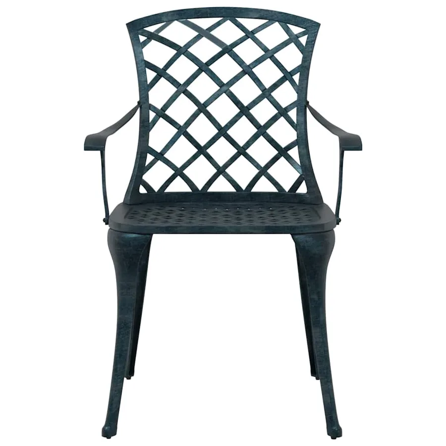 Chaise de jardin 4 pcs Vert 61 x 60,5 x 93cm Aluminium - 5