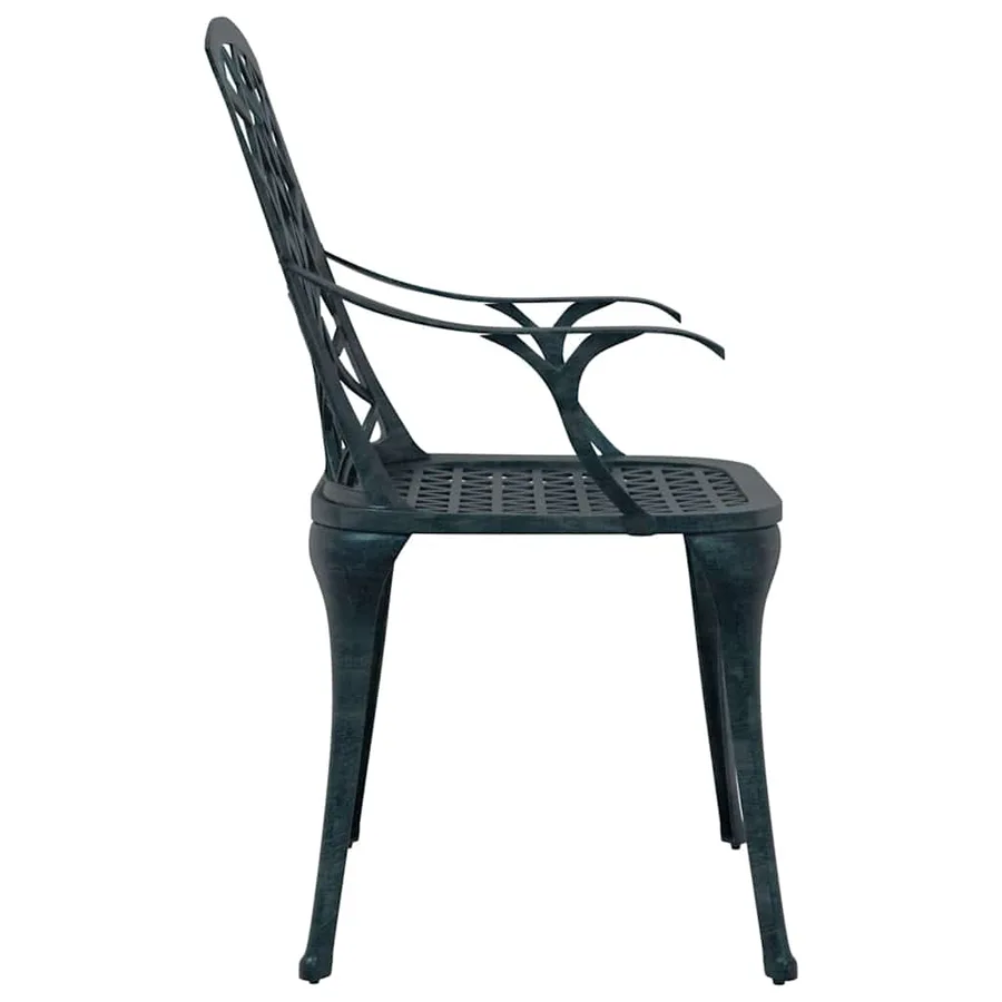 Chaise de jardin 4 pcs Vert 61 x 60,5 x 93cm Aluminium - 6