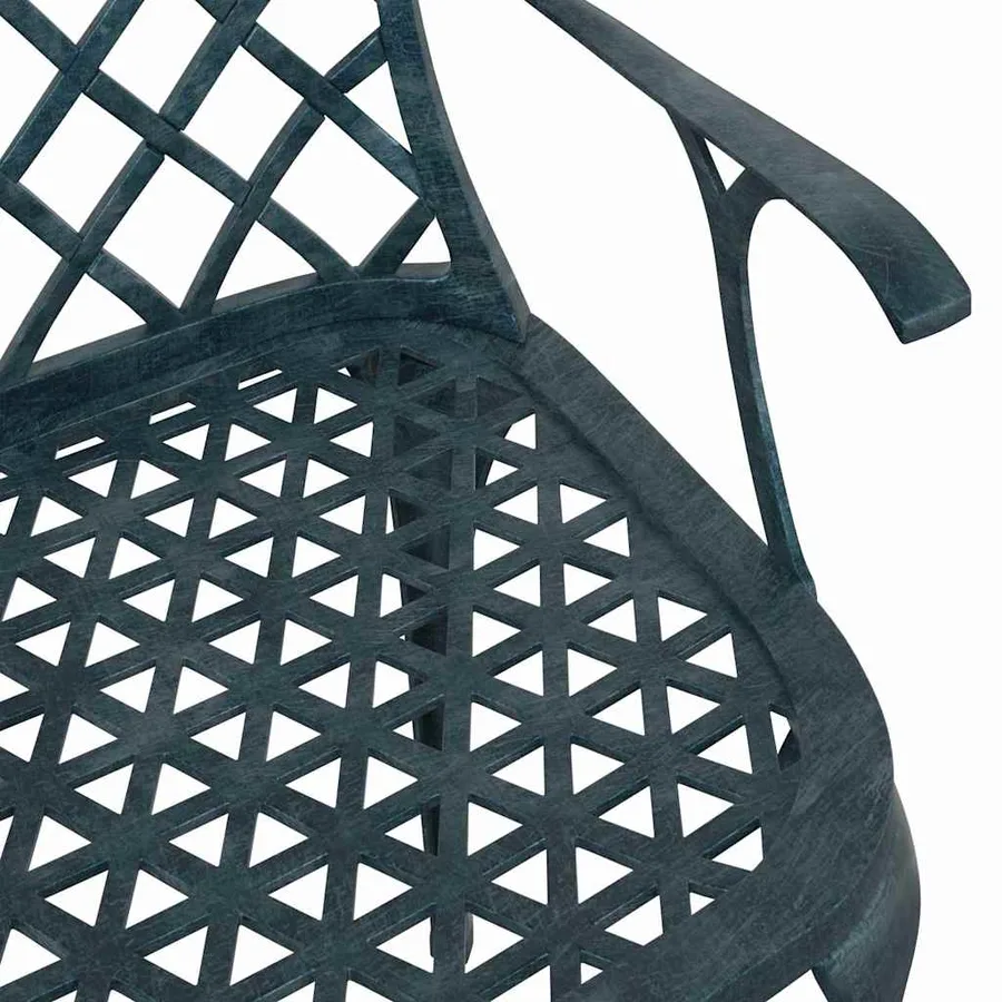 Chaise de jardin 4 pcs Vert 61 x 60,5 x 93cm Aluminium - 9