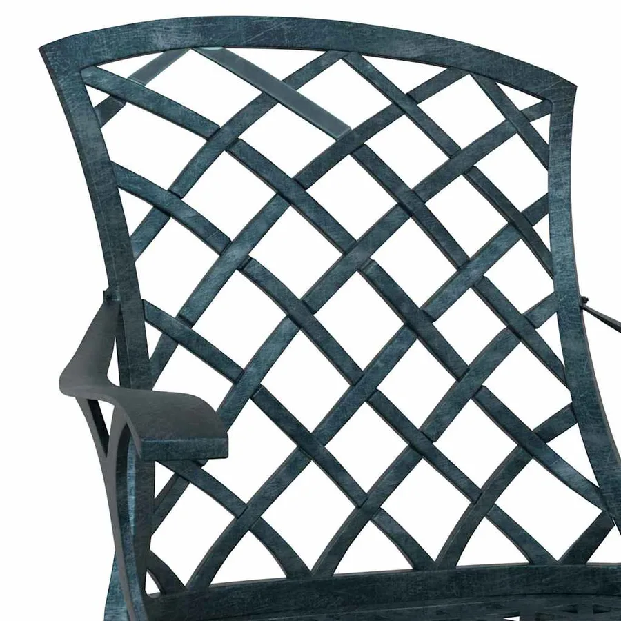 Ensemble de salle à manger pour jardin 3 pcs Vert Aluminium - 10