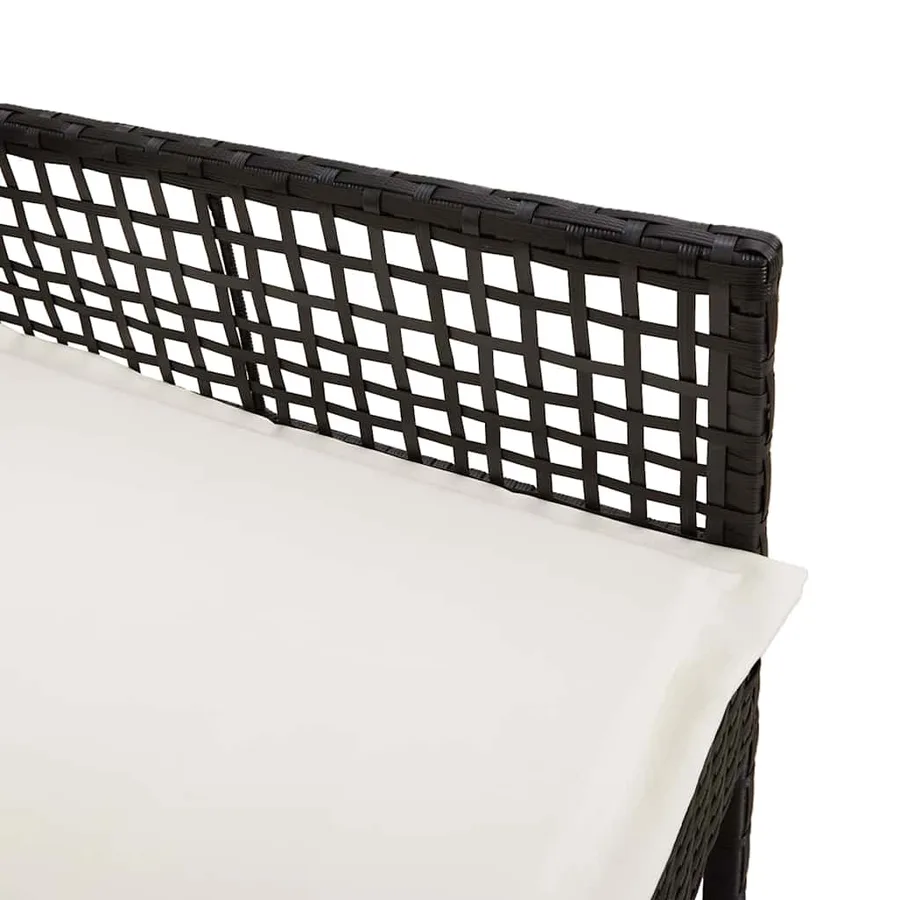 Chaise de jardin 2 pcs Noir 55 x 53 x 85 cm polyrotin - 9