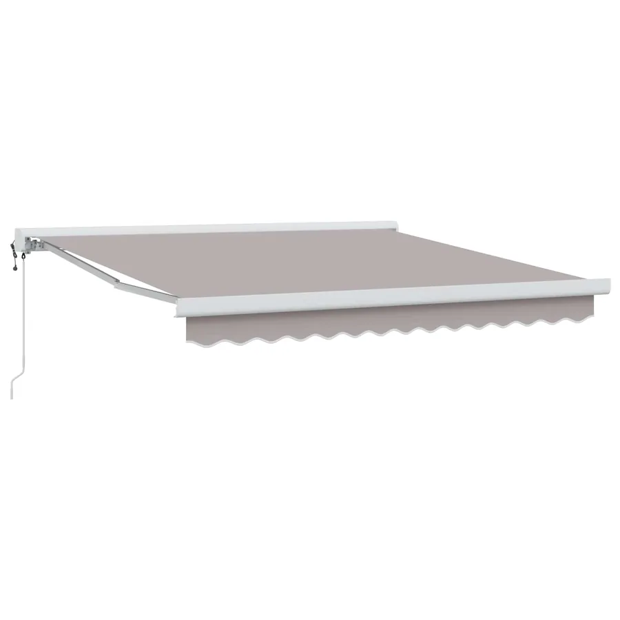 Auvent rétractable Gris clair 350 x 250 x 165 cm Tissu et Métal
