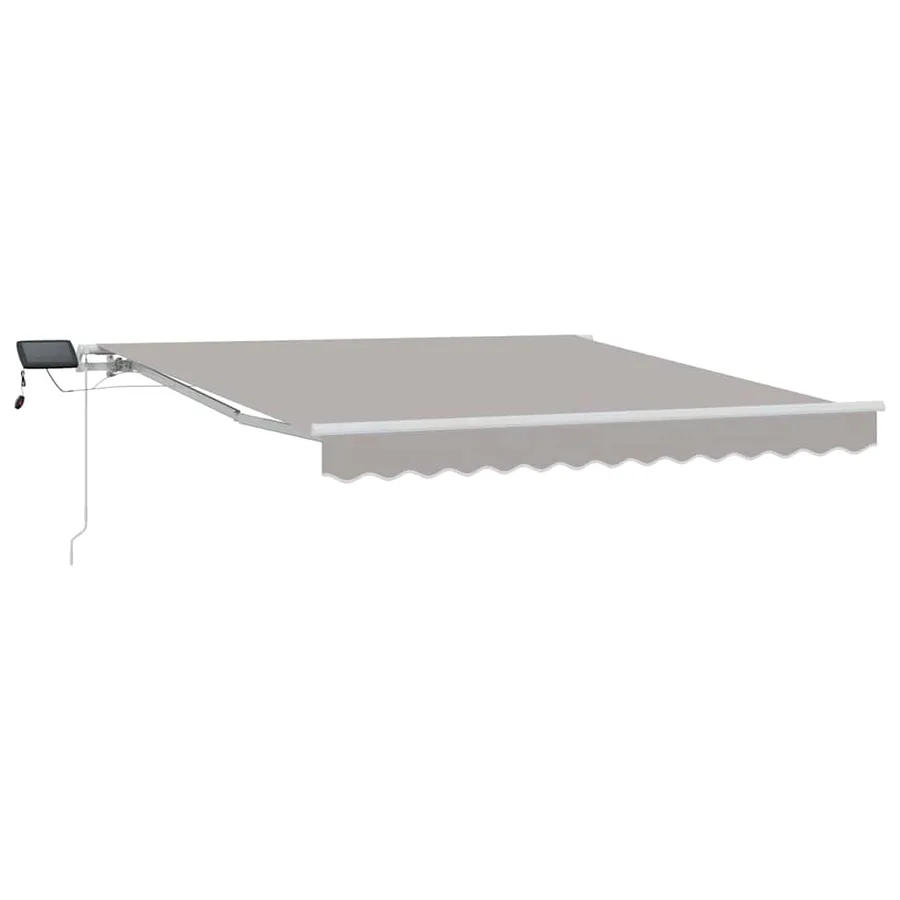 Auvent rétractable Gris clair 350 x 250 cm Tissu et Aluminium - 2