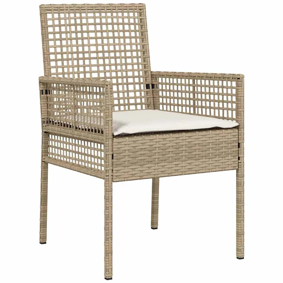 Ensemble bistro de jardin 3 pcs Beige polyrotin - 6