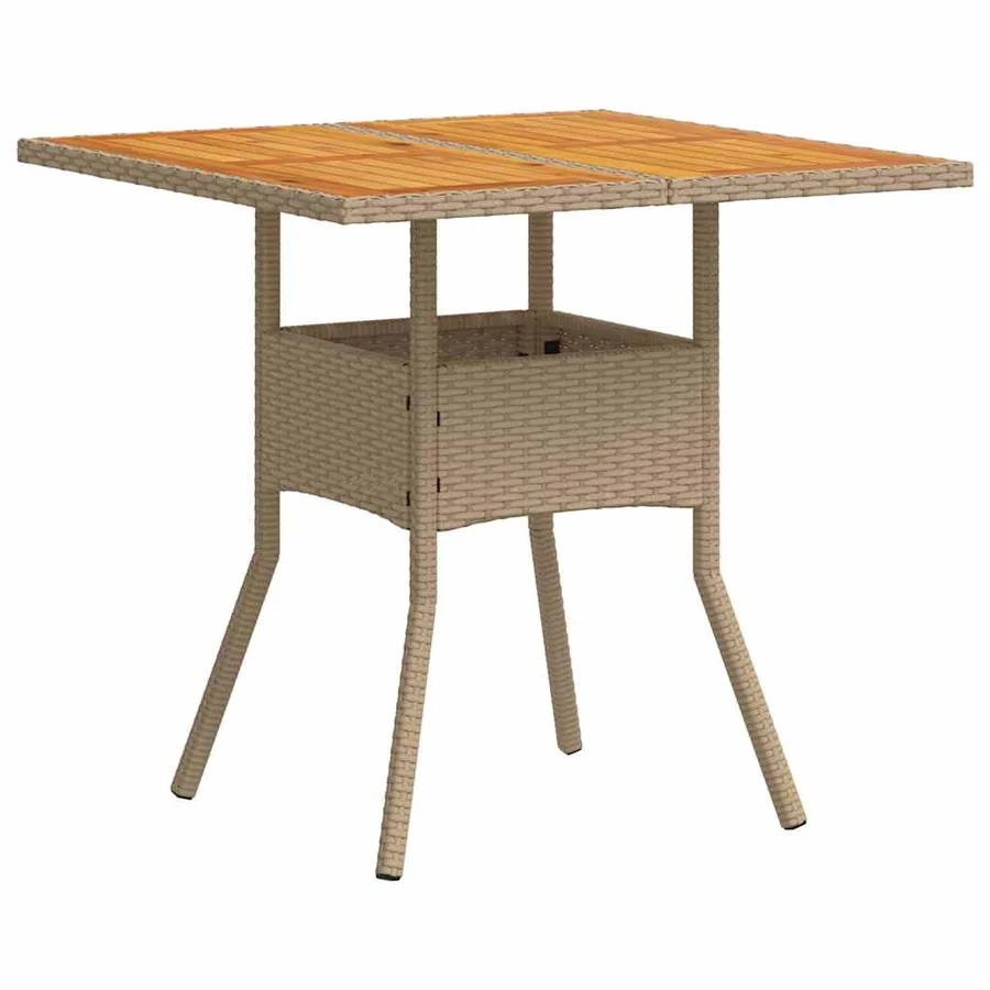 Ensemble de salle à manger pour jardin 3 pcs Beige polyrotin - 5