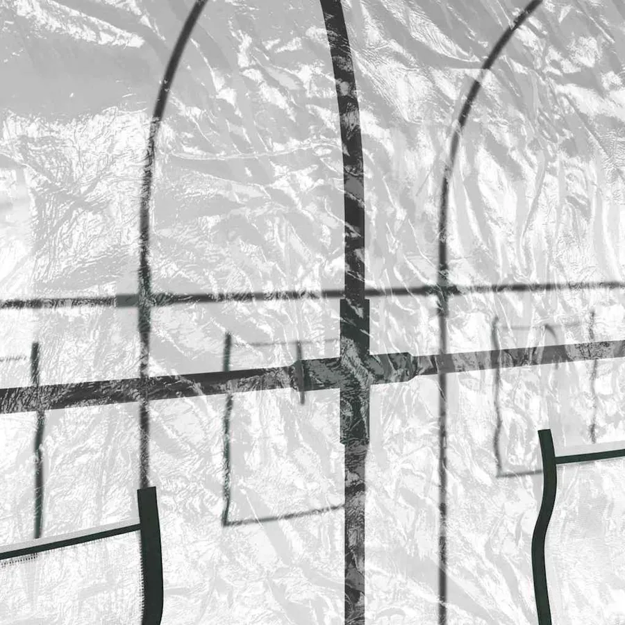 Greenhouse Transparent 160x400x190 cm PVC and powder-coated steel - 5