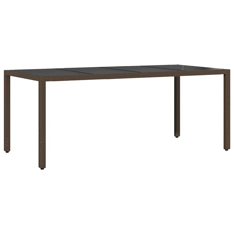 Ensemble de salle à manger pour jardin 9 pcs Marron polyrotin - 5