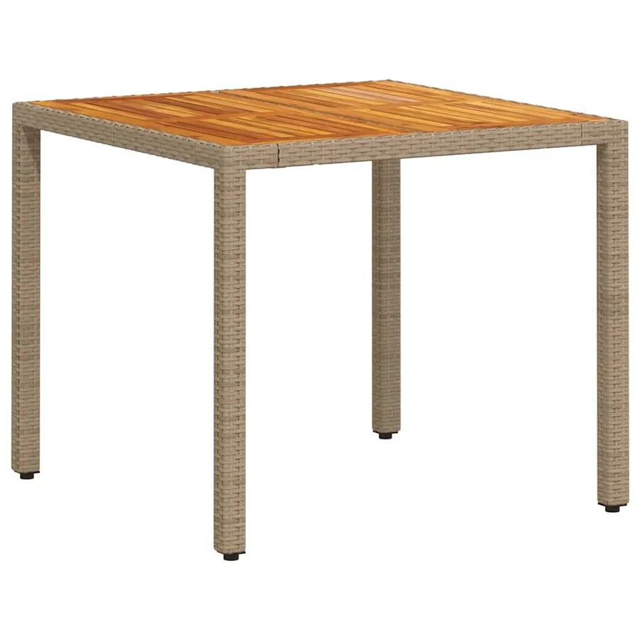 Ensemble de salle à manger pour jardin 5 pcs Beige polyrotin - 5