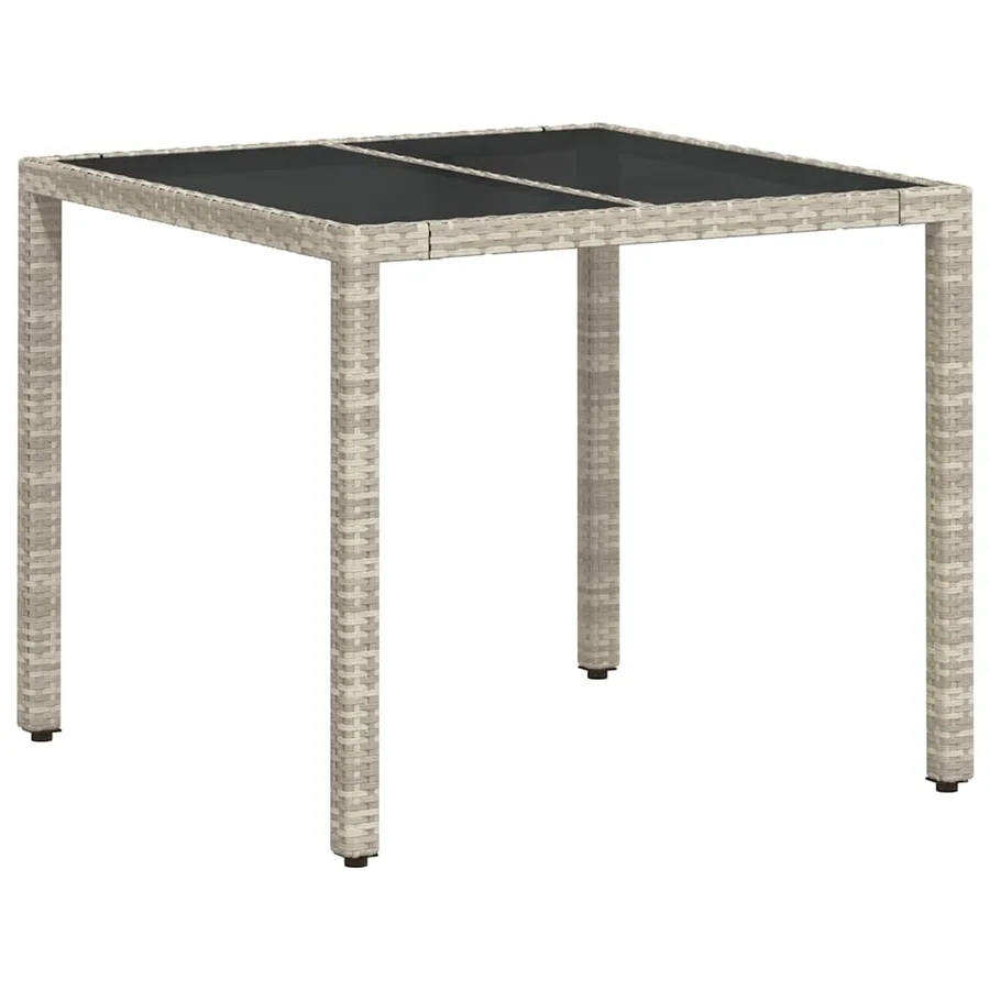 Ensemble de salle à manger pour jardin 5 pcs Gris clair - 5