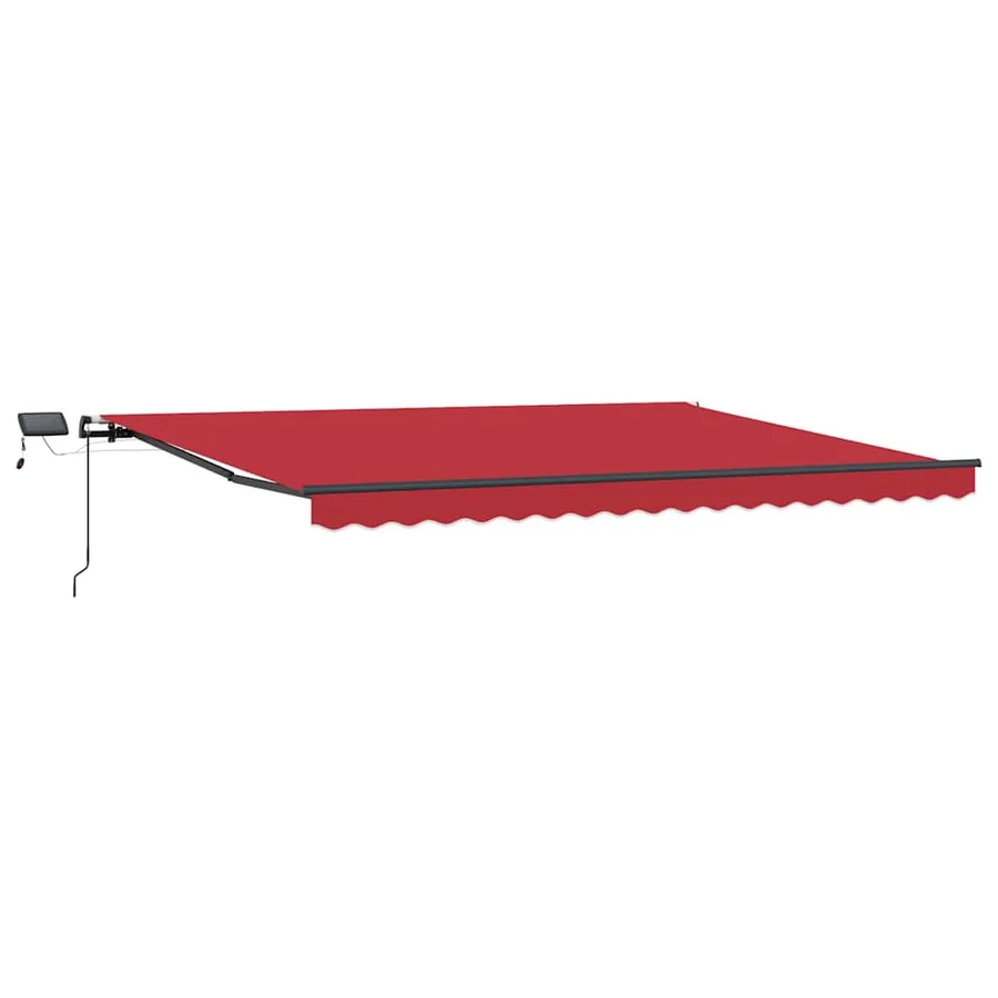 Auvent rétractable Rouge 400 × 300 cm Tissu et Aluminium - 2