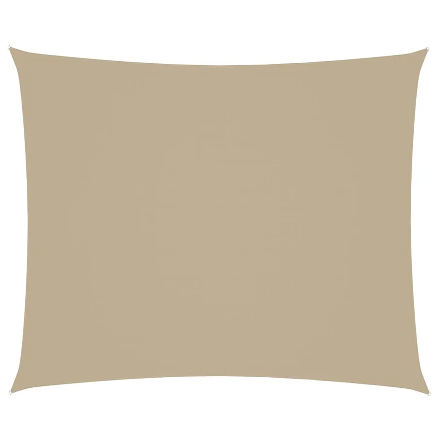 Voile de parasol tissu oxford rectangulaire 4x6 m beige - 2