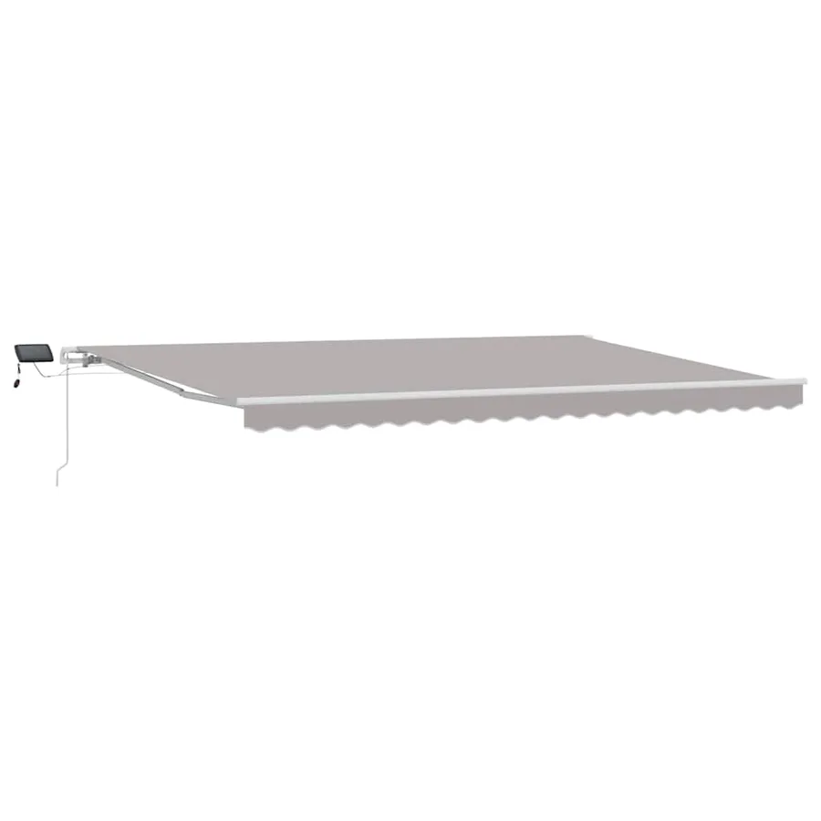 Auvent rétractable Gris clair 500 × 300 cm Tissu et Aluminium - 2