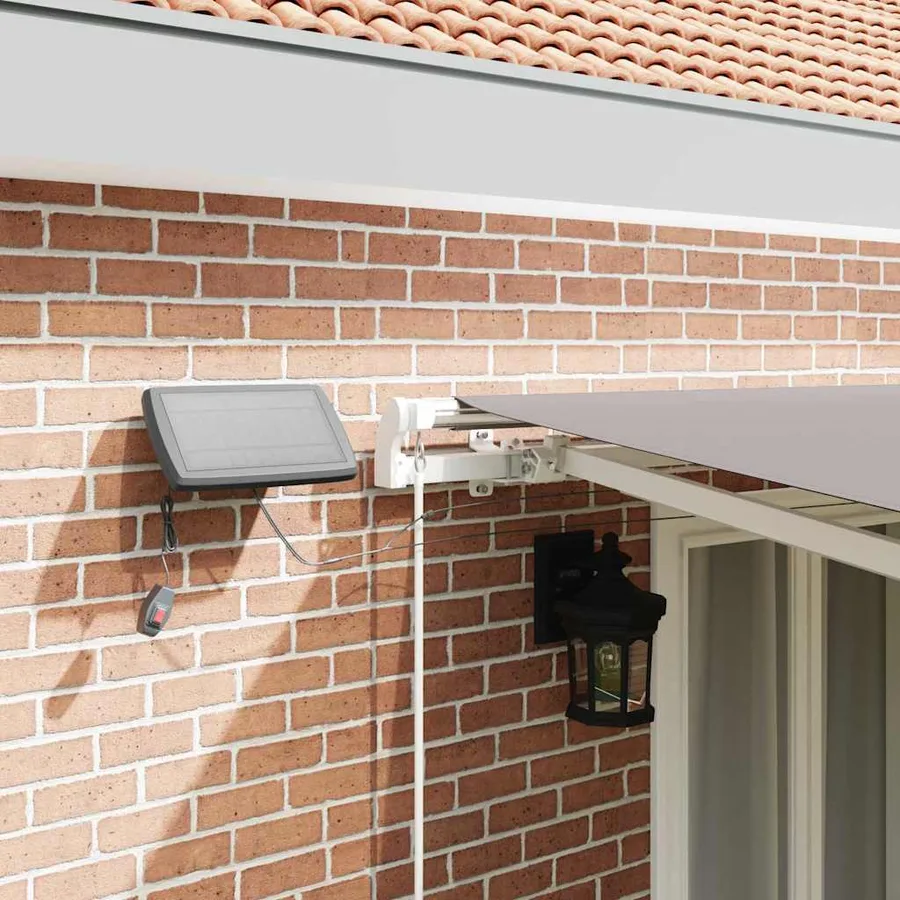 Auvent rétractable Gris clair 500 × 300 cm Tissu et Aluminium - 4