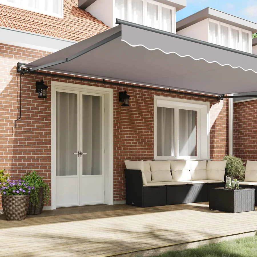 Cadre d'auvent Gris clair 500 × 300 cm - 3