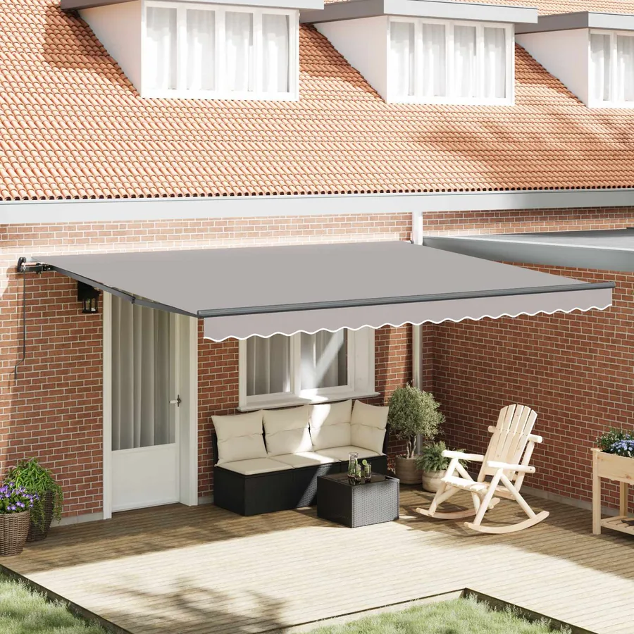 Auvent rétractable Gris clair 450 × 300 cm