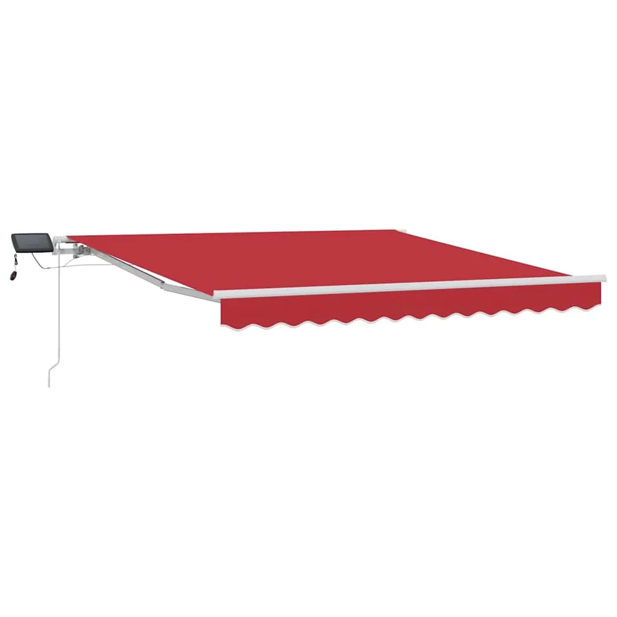 Auvent rétractable Rouge 300 x 250 cm Tissu et Aluminium - 2