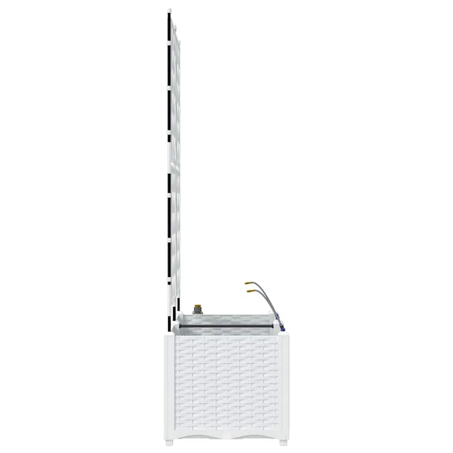 Cache-pot de jardin 2 pc Blanc 80 x 40 x 142 cm PP - 7