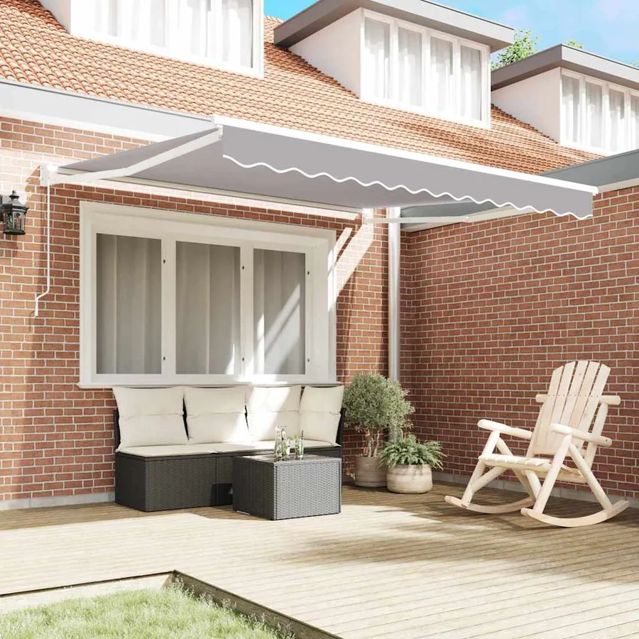 Auvent rétractable Gris clair 350 x 250 cm - 3