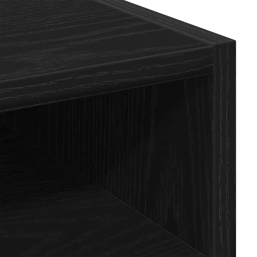 Cabinet latéral sur roulettes Chêne noir 33 x 38 x 60 cm - 7