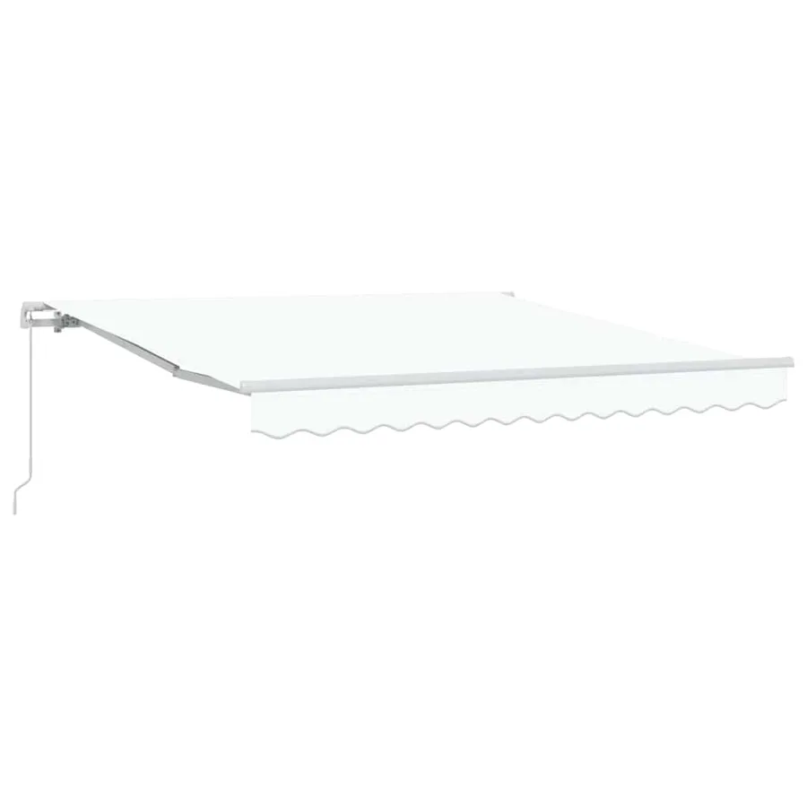 Auvent rétractable Blanc 350 x 250 cm Polyester et Aluminium - 2