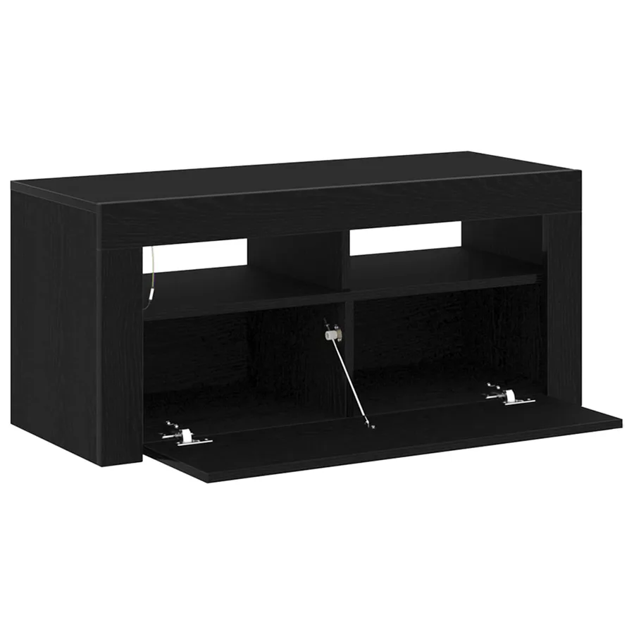 Meuble TV Chêne noir 90 x 35 x 40 cm Bois d'ingénierie - 8