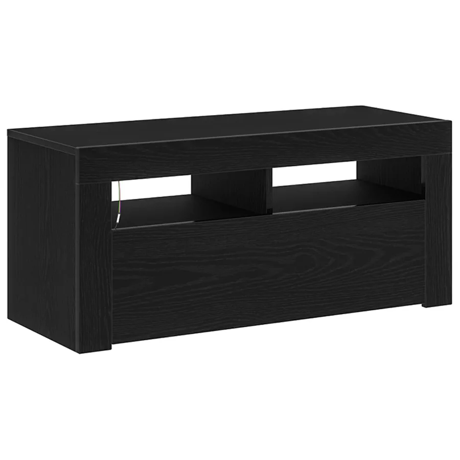 Meuble TV Chêne noir 90 x 35 x 40 cm Bois d'ingénierie - 9