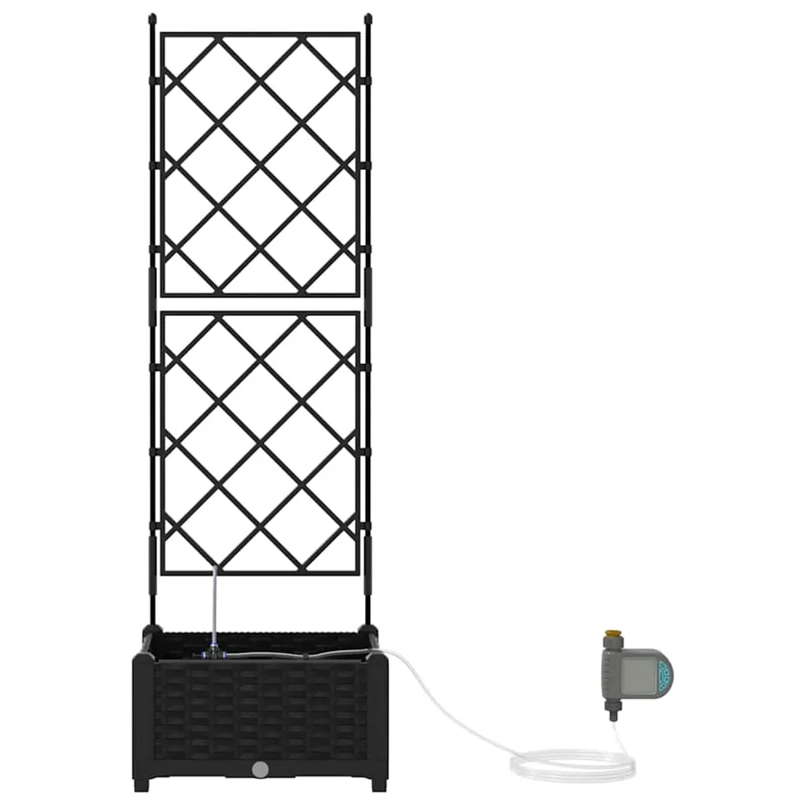 Cache-pot de jardin Noir 40 x 40 x 126 cm PP - 6