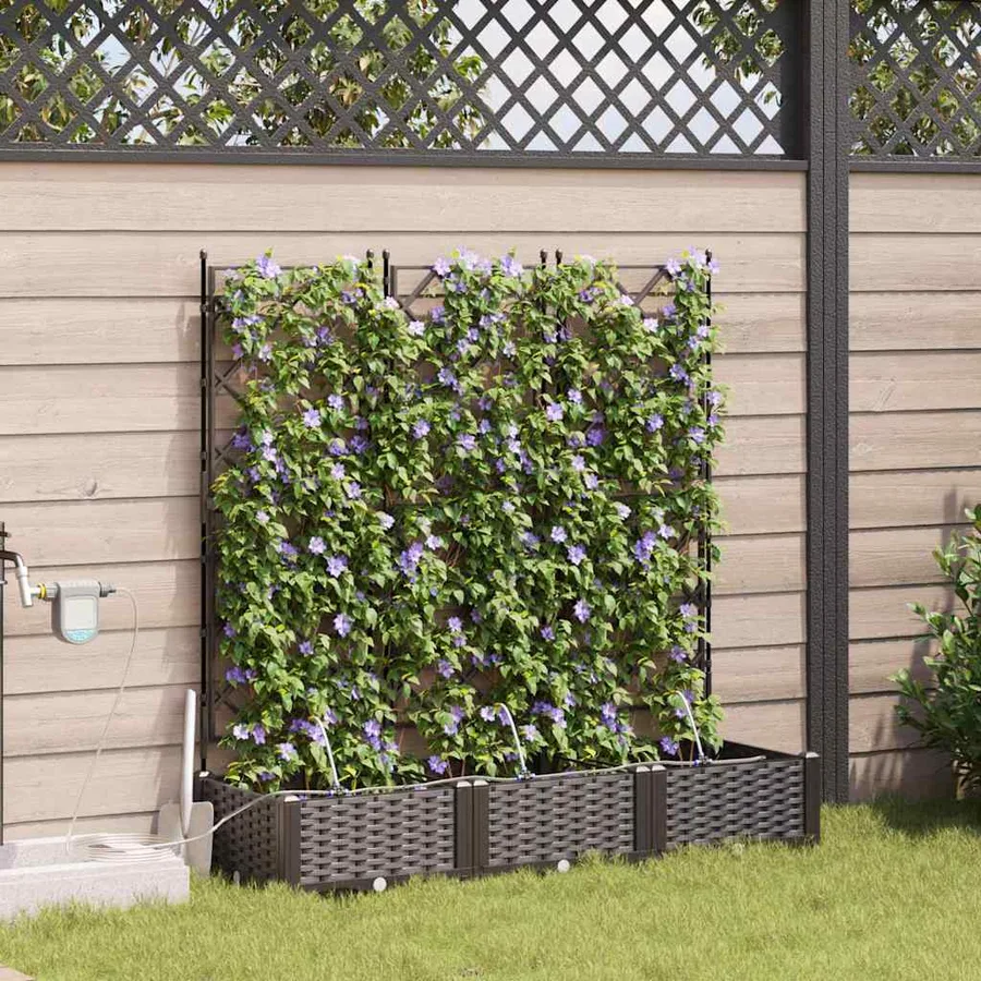 Cache-pot de jardin 3 pc Marron 120 x 40 x 126 cm PP - 3