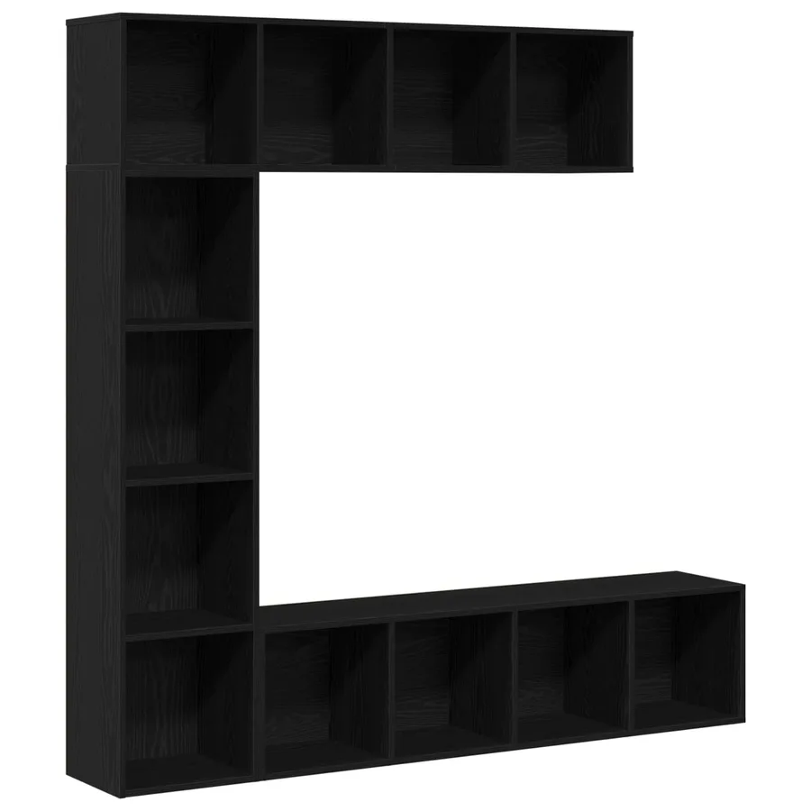 Étagère 3 pcs Chêne noir 36 x 30 x 143 cm Bois d'ingénierie - 2
