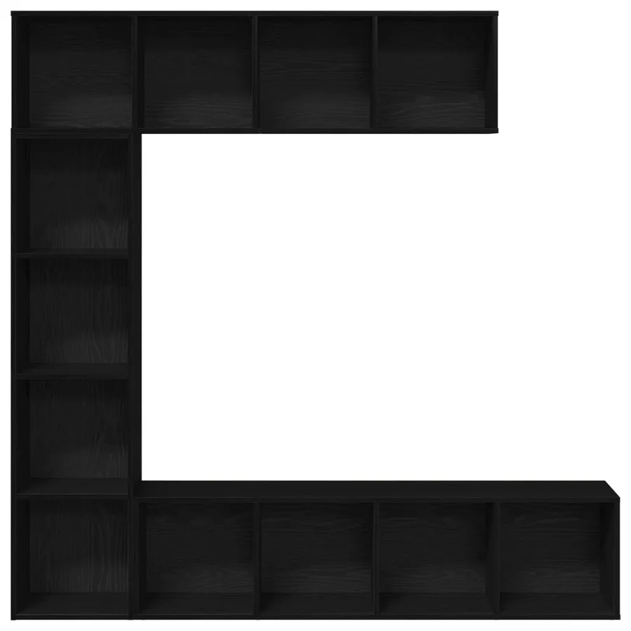 Étagère 3 pcs Chêne noir 36 x 30 x 143 cm Bois d'ingénierie - 4
