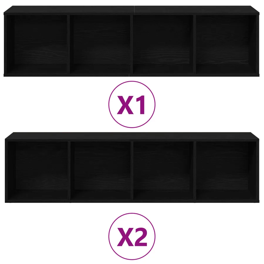 Étagère 3 pcs Chêne noir 36 x 30 x 143 cm Bois d'ingénierie - 5