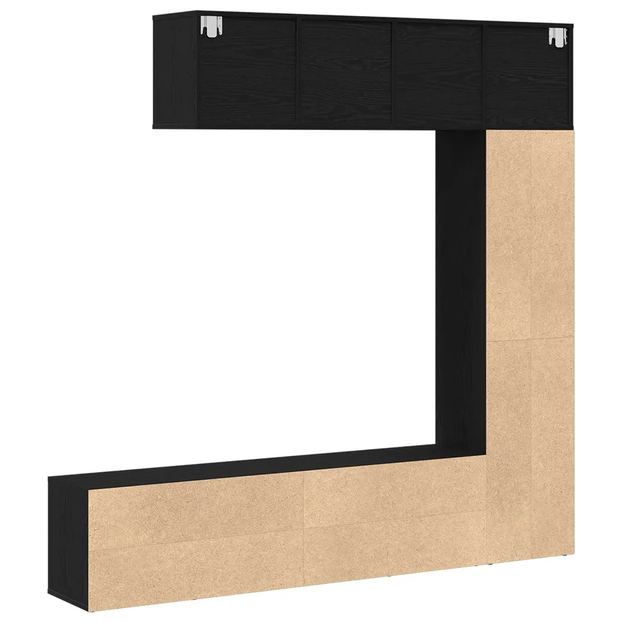 Étagère 3 pcs Chêne noir 36 x 30 x 143 cm Bois d'ingénierie - 7