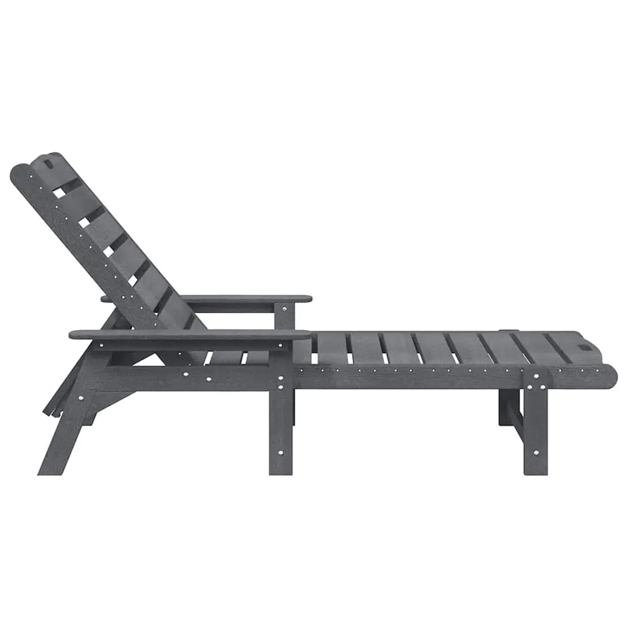 Transat 2 pcs Noir 195,5 x 53 x 98,5 cm Polyéthylène - 27