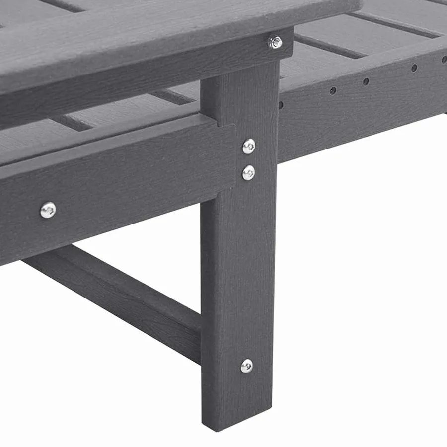 Transat 2 pcs Noir 195,5 x 53 x 98,5 cm Polyéthylène - 29