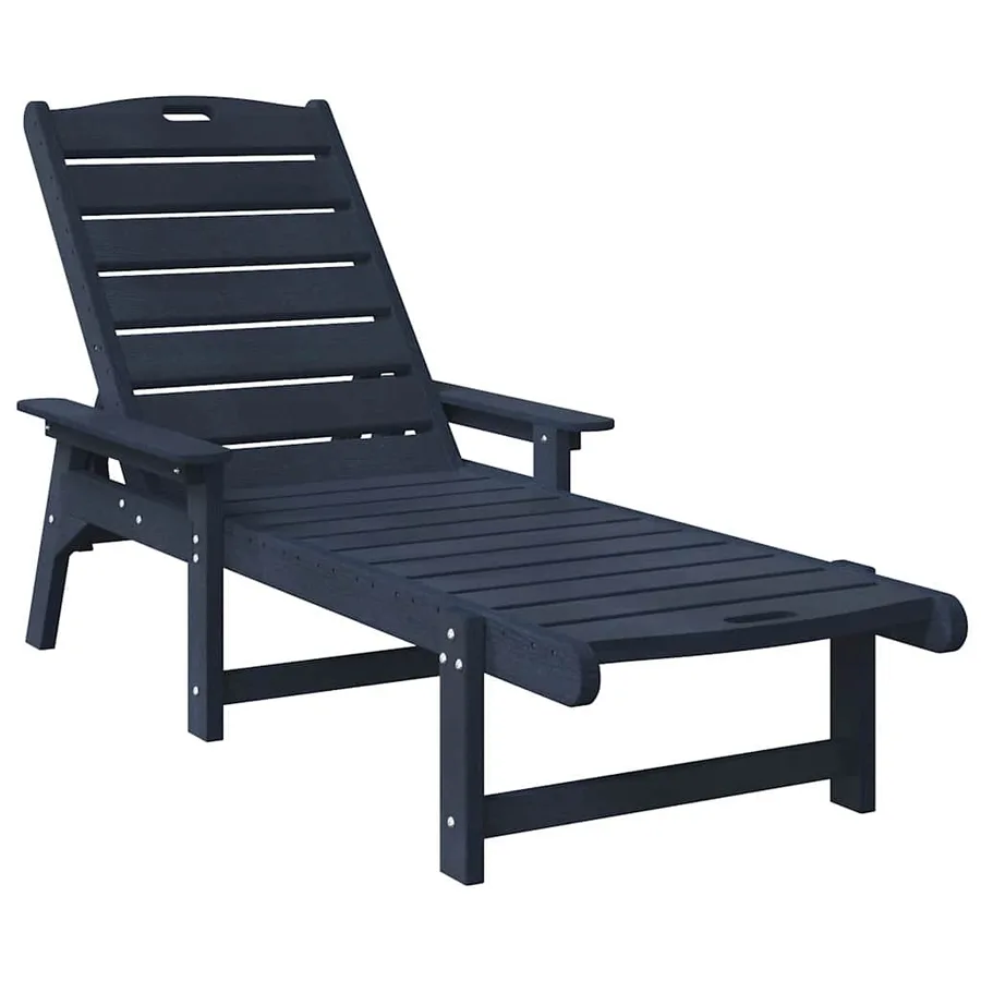 Transat 2 pcs Noir 195,5 x 53 x 98,5 cm Polyéthylène - 35