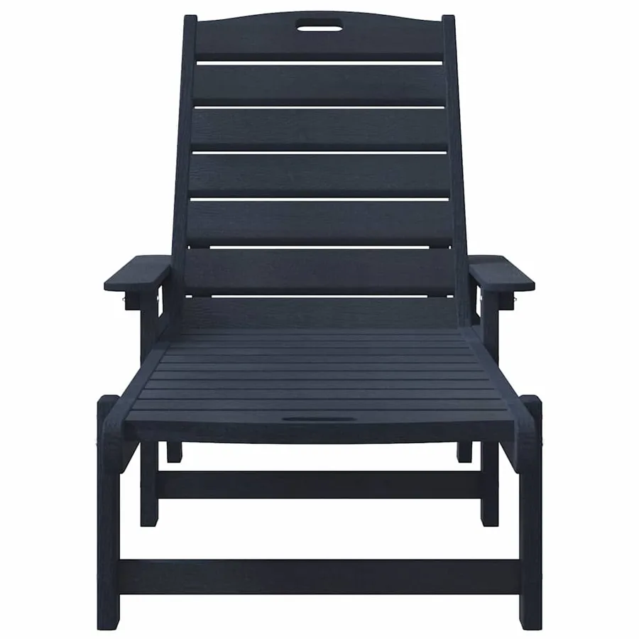 Transat 2 pcs Noir 195,5 x 53 x 98,5 cm Polyéthylène - 37