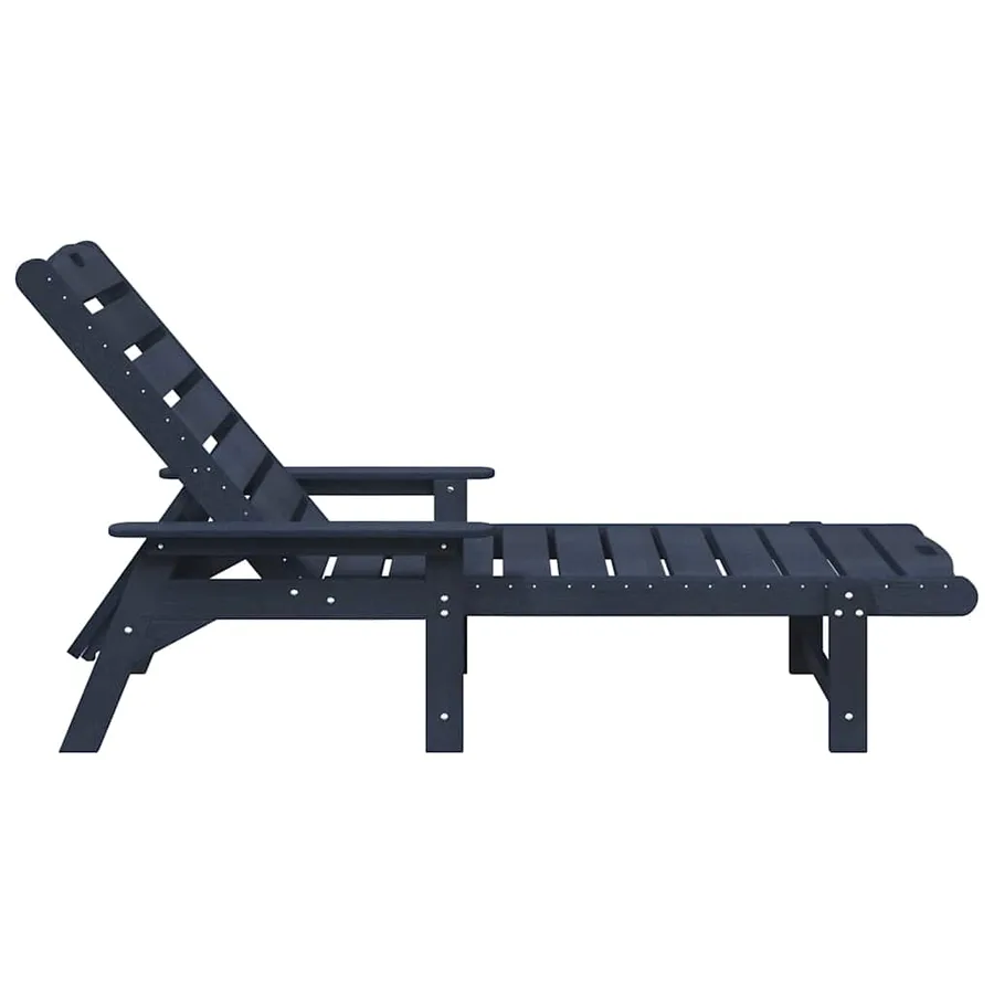 Transat 2 pcs Noir 195,5 x 53 x 98,5 cm Polyéthylène - 38