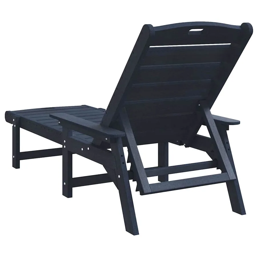 Transat 2 pcs Noir 195,5 x 53 x 98,5 cm Polyéthylène - 39