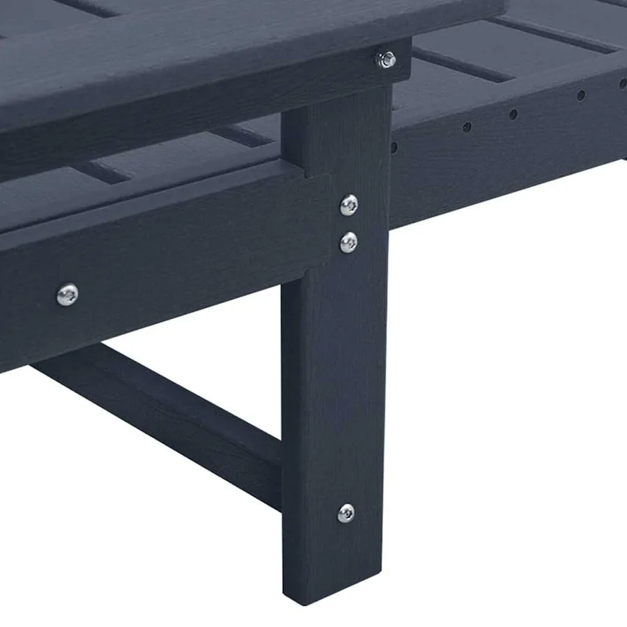 Transat 2 pcs Noir 195,5 x 53 x 98,5 cm Polyéthylène - 40